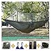 Outdoor Mosquito Net Hammock Light Nylon Double Camping Aerial Tent Camping with Mosquito Net Portable Travel Outdoors for Terrace, Outdoor(Orange Gray)