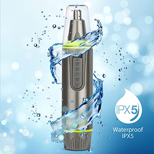 2 In 1 Ear & Nose Hair Trimmer For Men And Personal Trimmer，Painless Facial Hair Trimmer For Men, Easily Clean Up Necklines, Sideburns, Eyebrows, Nose And Ear Hair, And More. #TOP4
