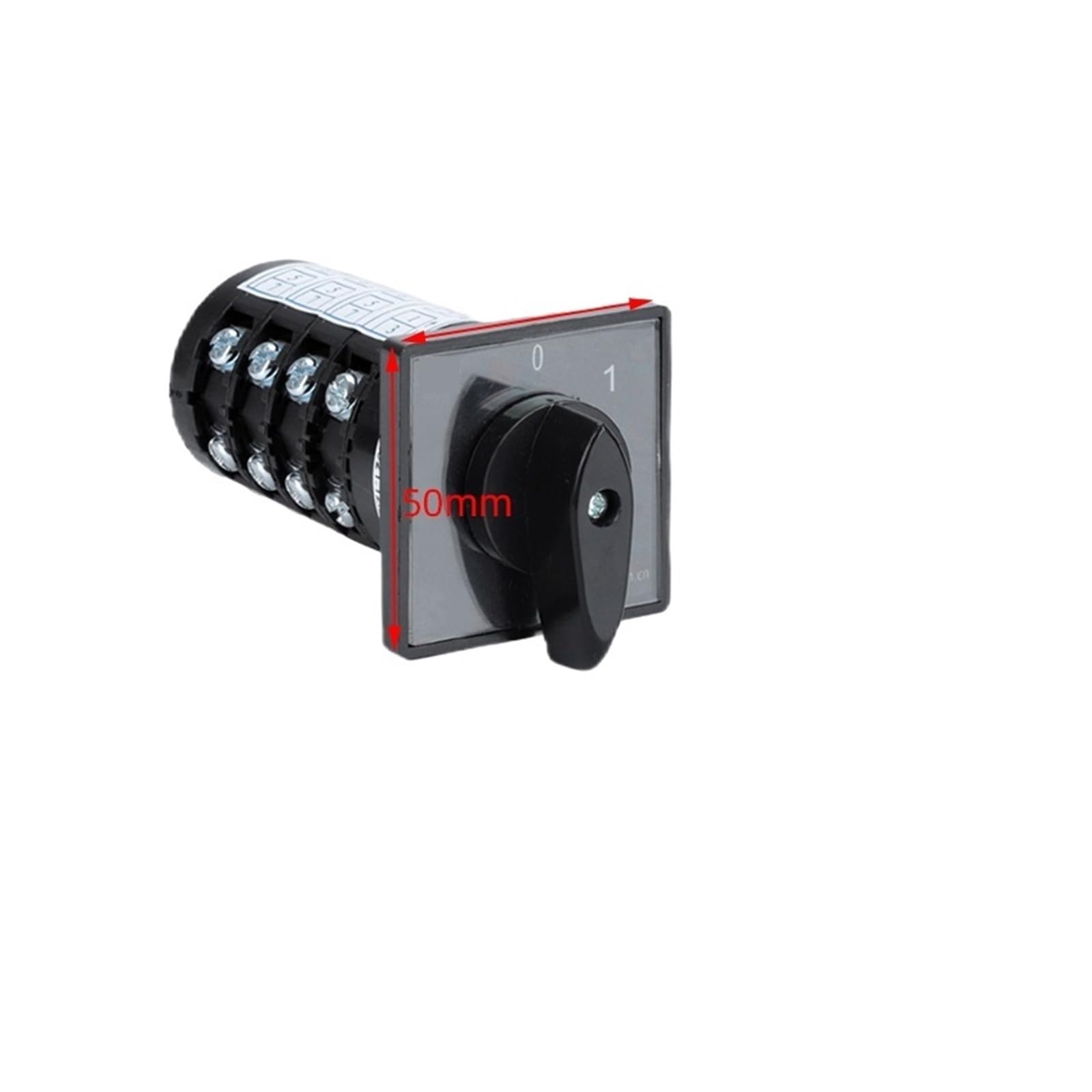 ZDVHOMCB HZ5B-20A Series Rotary Cam Switch Multi Positions Changeover Selector Silver 1-4 Poles(4P-01)