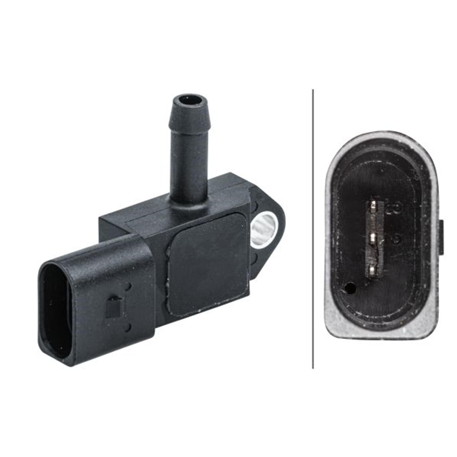 HELLA 6PP 009 409-581 Sensor, Abgasdruck - 3-polig - geschraubt