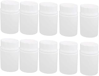 New Lon0167 250ml HDPE Featured Plastic Cylindrical Shaped reliable efficacy Liquid Power Sample Storage Bottle White 10pcs(id:890 21 cf 4ad)