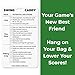 Swing Caddy – Golf Swing Tips Bag Tag – Pocket Training Aid for Hooks, Slices & Topped Shots – Dual-Sided Golf Reference Card to Shoot Lower Scores