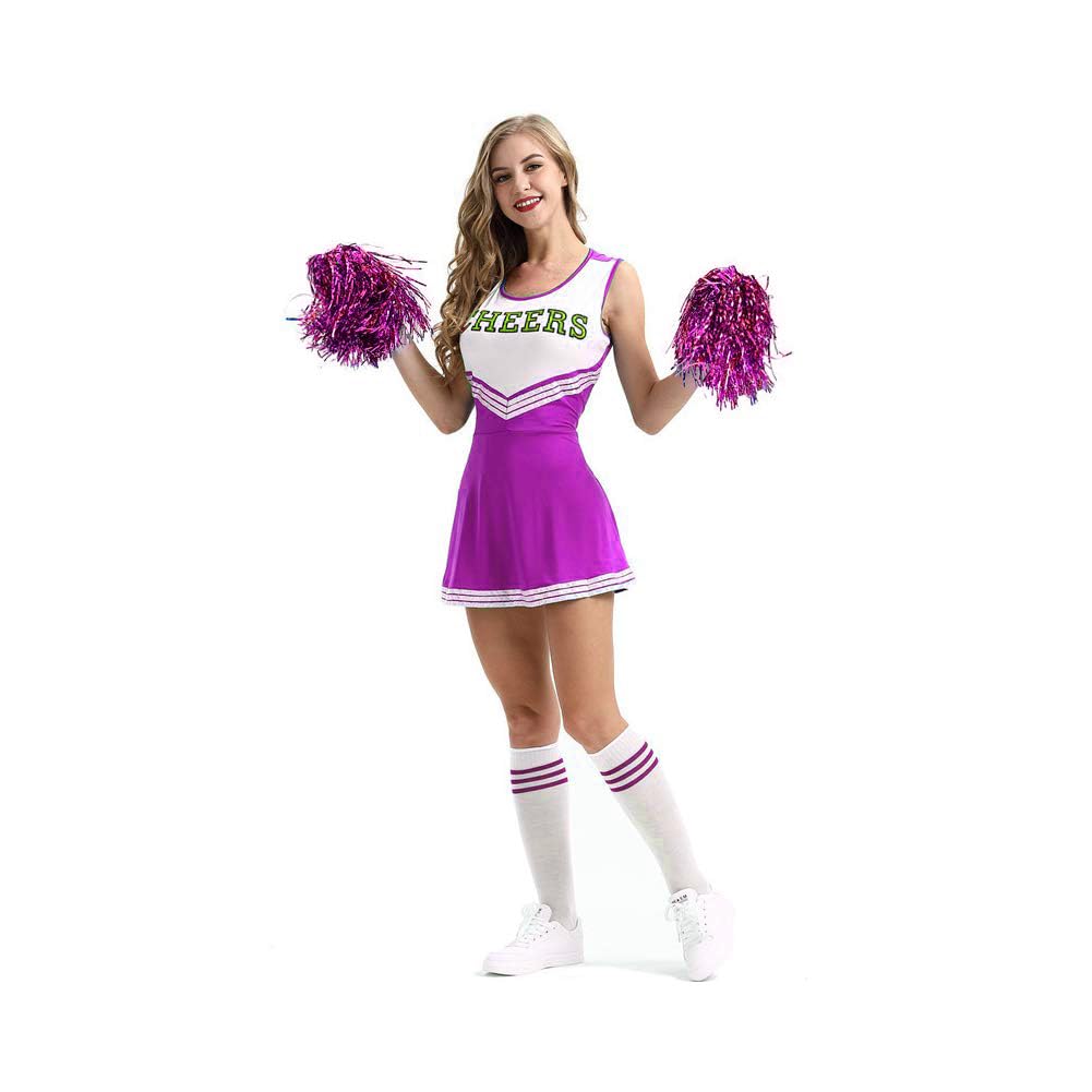 Hooshing Lot de 24 pompons de pom-pom girl en feuille métallique avec