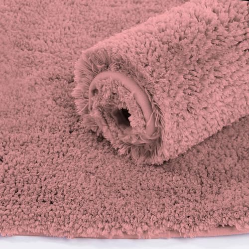 Image of LUXE HOME INTERNATIONAL Microfiber Rectangular Home Bath Mat Super Soft Non Slip Vegas Mats for Bathroom, Kitchen, Bedroom, and Door (40X60 Cm, Fuscia) Pack of 1