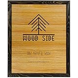 Rustic Wooden Poster Picture Frame 16x24 - Natural Solid Eco Distressed Wood for Wall Mounting Photo Frame - Charcoal