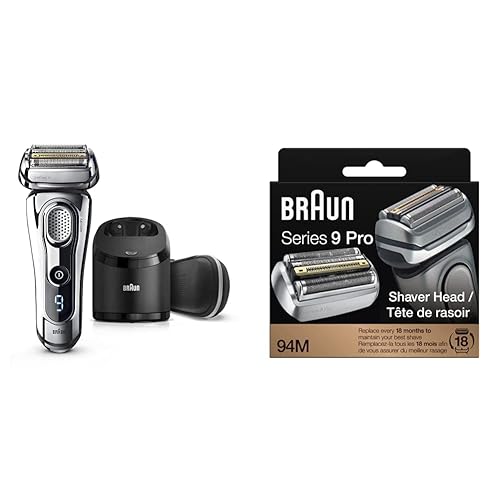 Braun Maquinilla de afeitar eléctrica para hombre serie 9 9296CC afeitadora eléctrica con recortadora de precisión recargable húmeda y seca estación