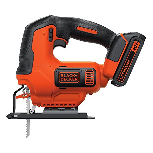 Image of BLACK+DECKER 20V MAX JigSaw with Extra 4-Ah Lithium Ion Battery Pack (BDCJS20C & LB2X4020)