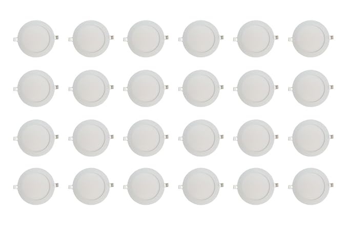 BENE 6W Aluminium Round Panel Ceiling Light (White) - Pack of 24 Pieces