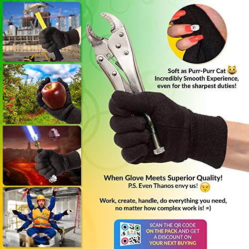 Abc Brown Jersey Gloves 10" Size, Pack Of 24 Cotton Work Gloves With Elastic Knit Wrist, Polyester Breathable Gloves For Men And Women, Industrial Gloves For Construction Works, Gardening Gloves #TOP3