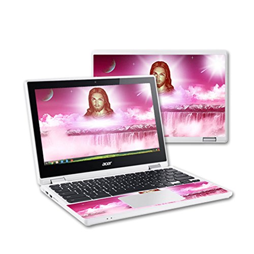 MightySkins Vinyl Skin For Acer Chromebook R11 - Green Flames Design, Protective Decal Wrap (Made In USA) - View #9