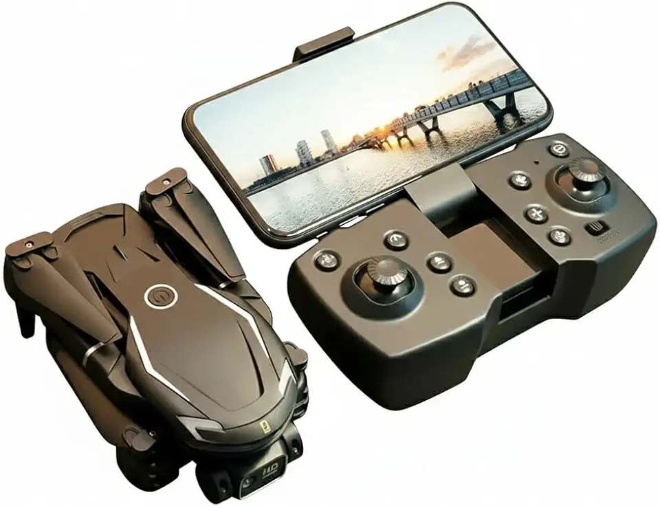 Drone Profissional com Câmera Dupla Alta Definição, Dobrável com Fluxo Óptico e Desvio de Obstáculos para Fotografia Aérea