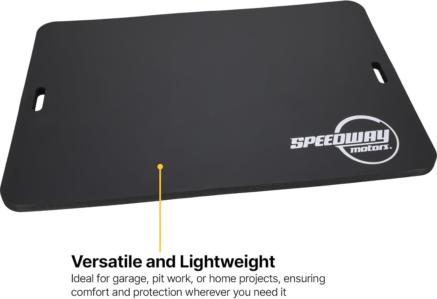 Speedway Motors Large Foam Work Mat and Kneeling Pad for Garage or Racing Pits, 46 x 30 x 1 Inch Thick Comfortable Mechanic Pad with Dual Carry Handles for Under-Vehicle Service