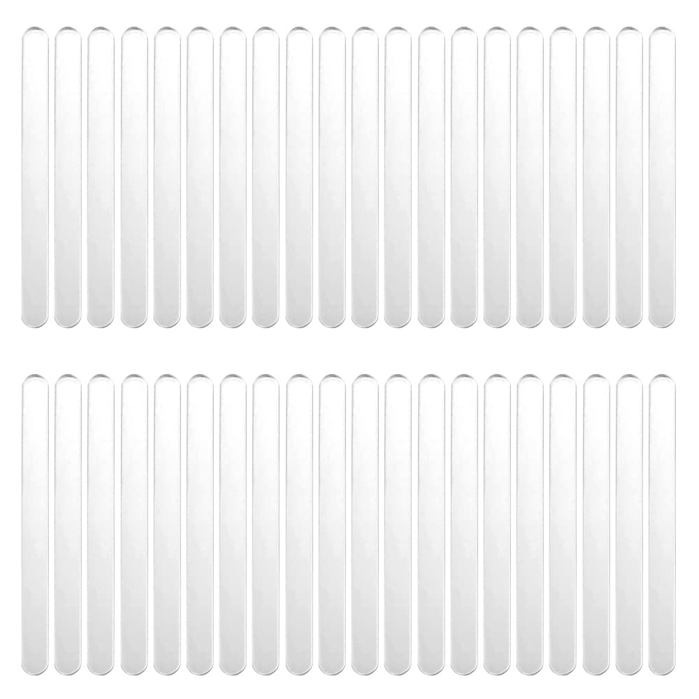 40 Pcs Reusable Acrylic Cakesicle Popsicle Sticks Reusable Acrylic Sticks Kids for Ice Cream Acrylic Cake Topper Sticks for DIY Candy Ice Cream Making