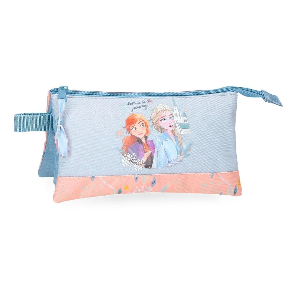 Disney Joumma Bags, Frozen Believe in The Journey, Estuche Infantil, Estuche Escolar, Neceser, tamaño organizar, asa Lateral.