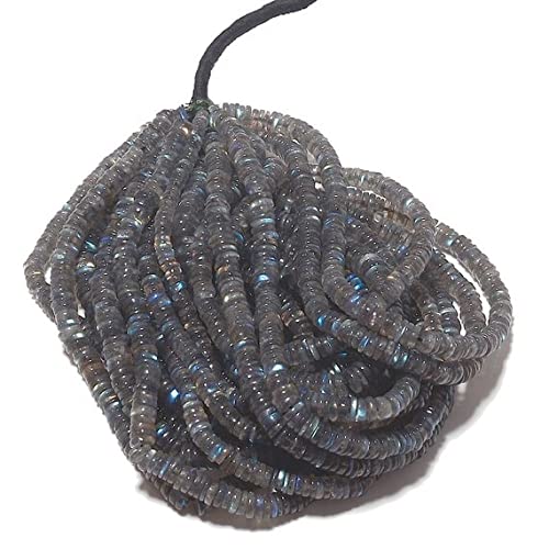 Labradorite naturelle : perles Heishi 5.5mm haut de gamme pour création de bijoux