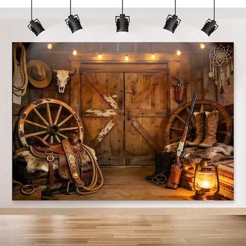7x5FT Rustic Western Cowboy Backdrop