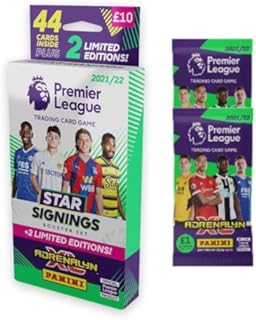 2021-22 Panini Adrenalyn XL Premier League Cards - Star Signings Update Set + 2 Bonus Premier League Packs (58 Cards + Ronaldo Limited Edition Card)