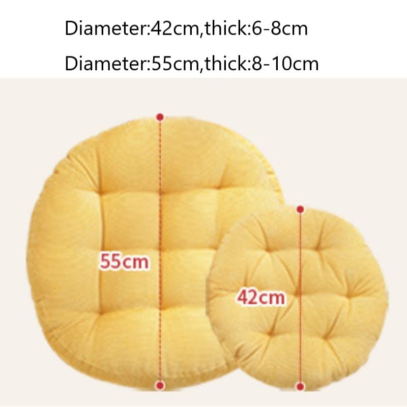 Großes rundes Sitzkissen für Kinder und Erwachsene, 55 cm, weiches Kissen für Yoga, Wohnzimmer, Büro, bequemes Sitzen, blau, perfekt für Stühle und Räume