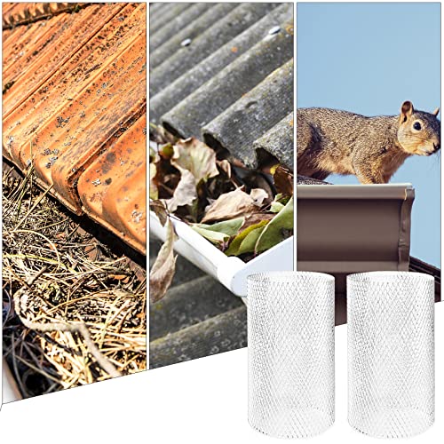 Gutter Guards Aluminum Downpipe Leaf Guard 16 cm × 12.2 m Cut to Size Gutter Mesh Leaf Strainer Easy Installation Grid Cover for Moss Muck - Image 3