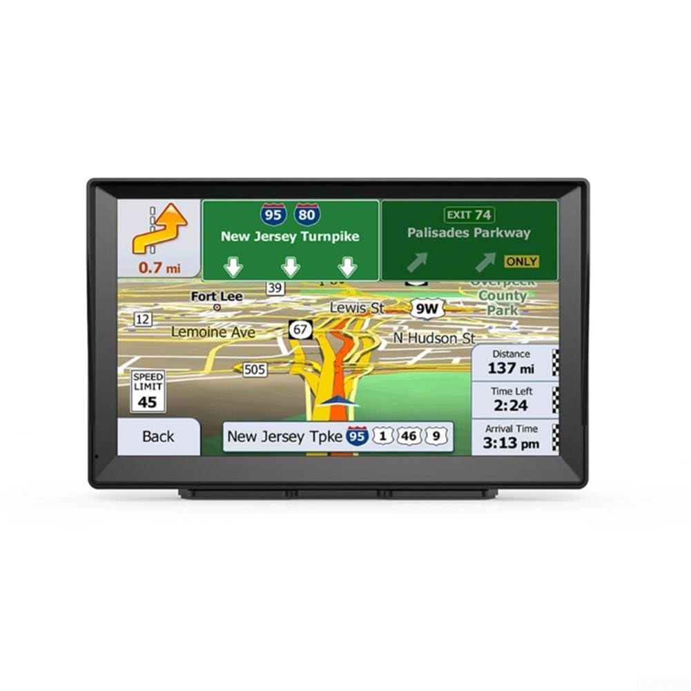 Navegador GPS de 9 pulgadas para coche y camión, conductor comercial GPS con mapas de la UE 2024, navegación por voz multilingüe