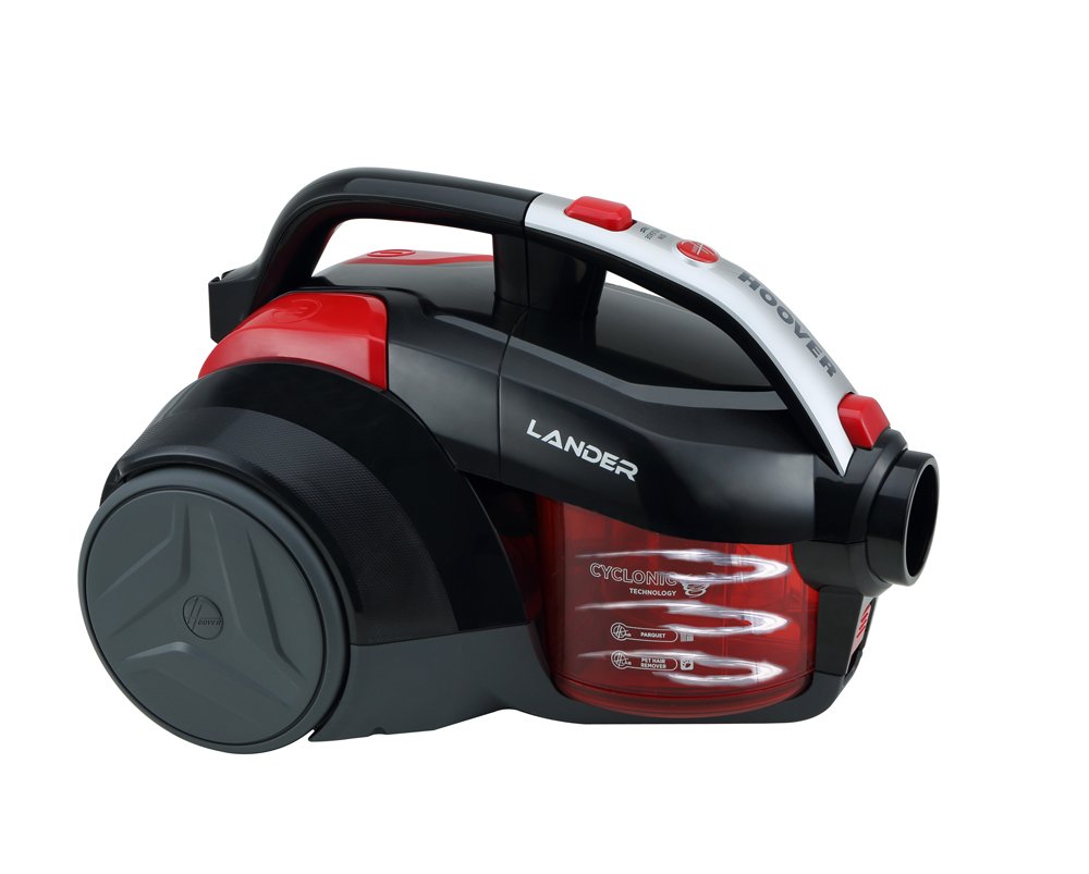 Hoover Lander La30 Aspirador Trineo sin Bolsa con Filtro EPA, con Accesorios Especiales para Parquet y Mascotas, Tecnología Ciclónica, 700 W, 1.2 Litros, 78 Decibelios, Negro