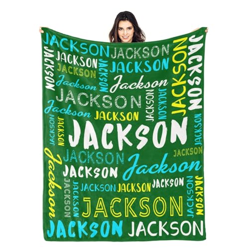 Personalized Name Blanket Customized Baby Blankets for Girls Boys Adults Monogrammed Blankets and Throws Christmas Birthday Mothers Fathers Valentines Day Gift