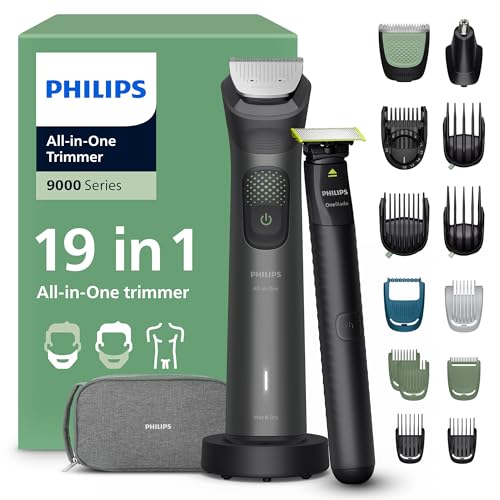 Philips Rifinitore All-in-one Multigroom Serie 9000 19 in 1 - Rasoio +...