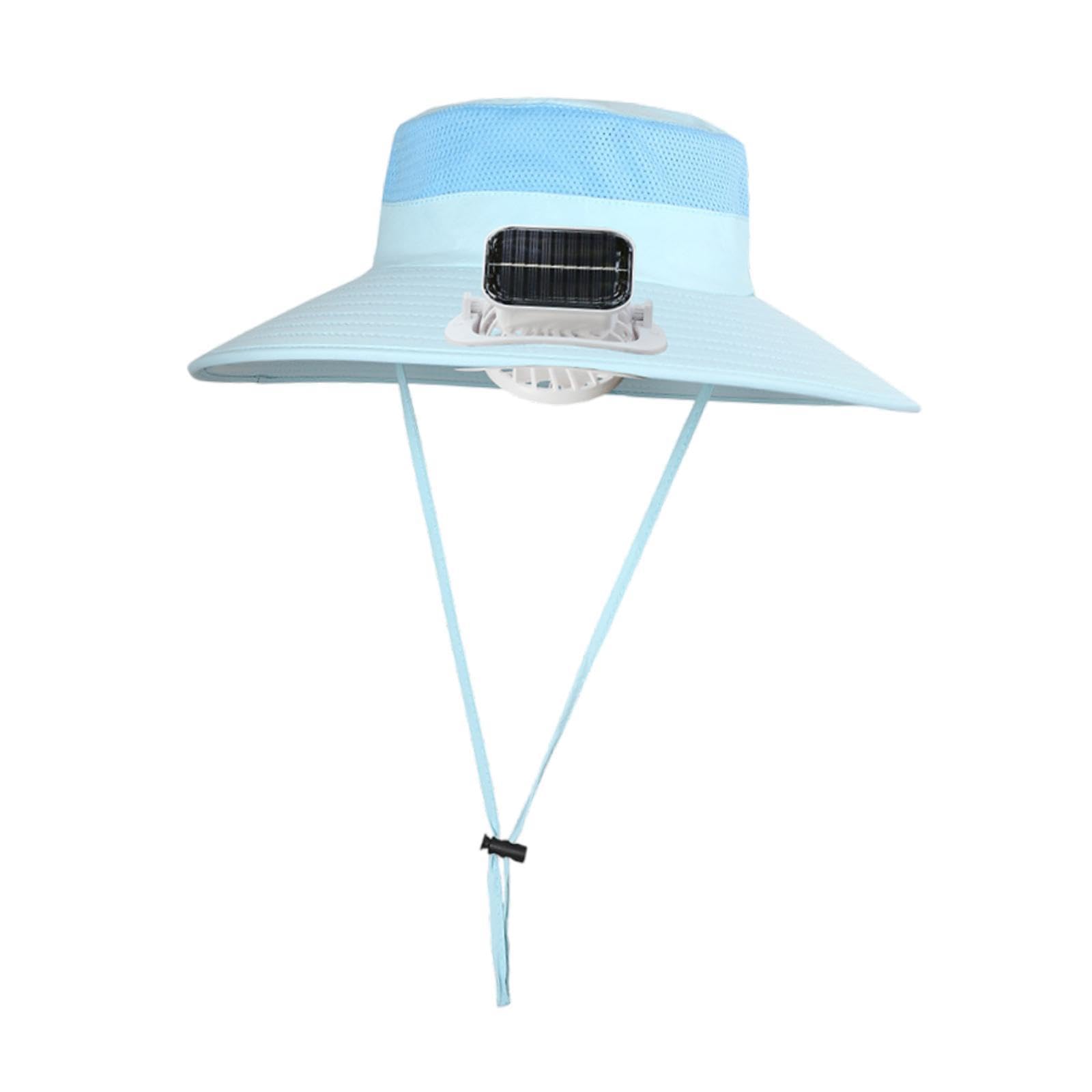 Chapeau enfants large bord résout chaleur ventilateur solaire