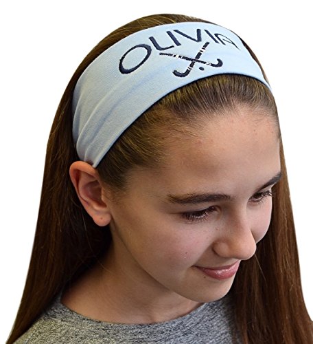 Personalized Embroidered FIELD HOCKEY Cotton Stretch Headband With Your Custom Name