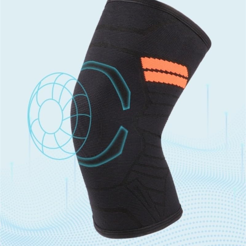 Exercise, protection Nylon Sports Knitted Knee Pads Men's and Women's Anti-slip Meniscus Knee Professional Knee Pads for Fitness, cycling, running, playing football(Small)