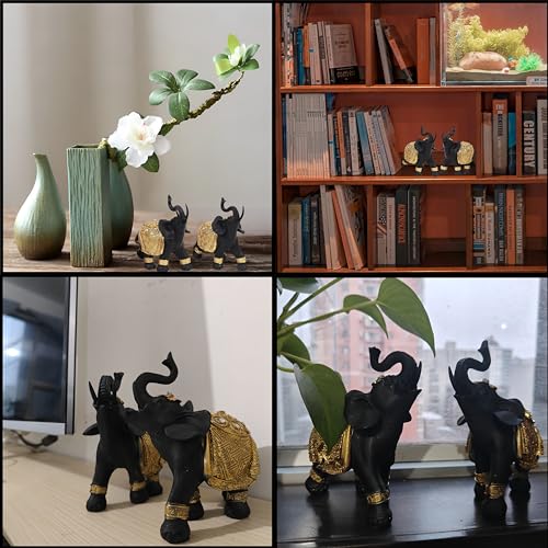 Set de Estatuas de Elefante de Resina para Decoración miniatura 4