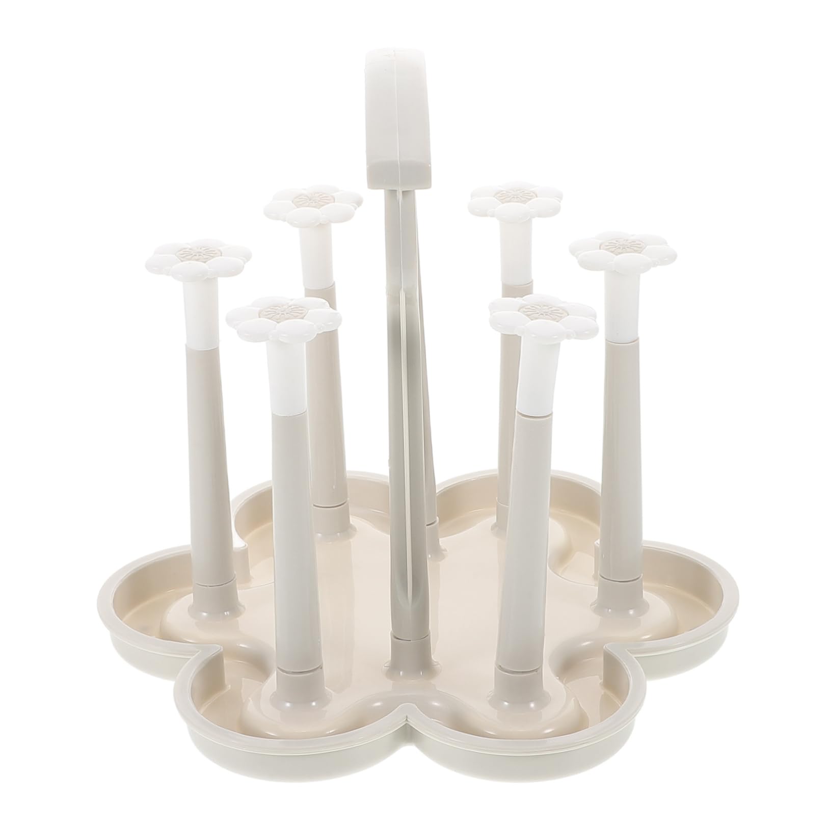 ULDIGI Cup Holder Storage Dish Drying Rack Milk Dryer Rack Coffee Mug Holder for Countertop Cup and Bottle Drain Rack Drying Rack Pp Beige re-usable