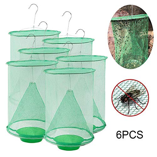 Ceepko Ranch Fly Trap, 2019 Most Effective Insects Trap Food Bait, Outdoor Fly Catcher For Parks, Ranch, Farms, Food Processing Plants, Garbage Rooms Flies, Mosquito, Bees