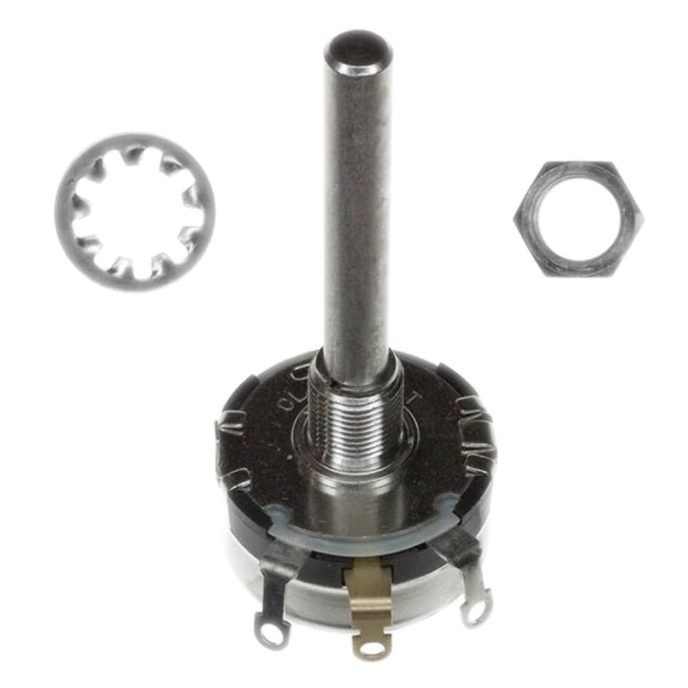 43C11K Res Wirewound Pot 1K Ohm 5% 2W 1 (Elec)/1 (Mech) Obrót 6,35 mm (65,88 x 28,58 x 38,89 mm) Uchwyt na panel lutowniczy