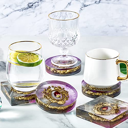 Piececircle PIECECIRCLE6007 8Pcs Resin Coaster Molds Set thumb #4