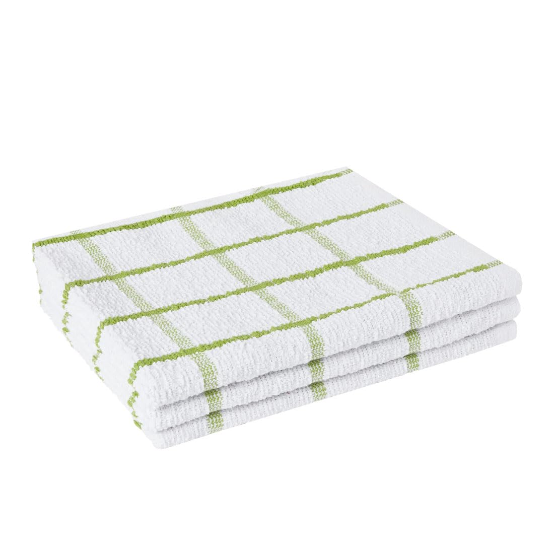 Charlotte Andersen 3 Green Tea Towels Extra Large Tea Towels For Kitchen 3 Pack Quality Dish Cloths Quick Dry, Ultra Absorbent And Machine Washable 78Cm X 44Cm (3 Green Tea Towels)