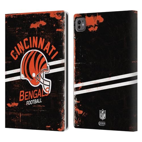 Étui en cuir iPad Pro 11 M4 NFL Cincinnati Bengals finition premium
