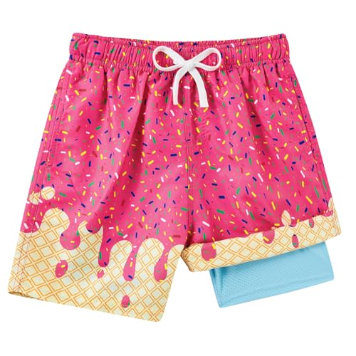 westwolf Boys Swim Trunks with Compression Liner Casual Bathing Suit for Kids Swim Shorts 6-18 Years