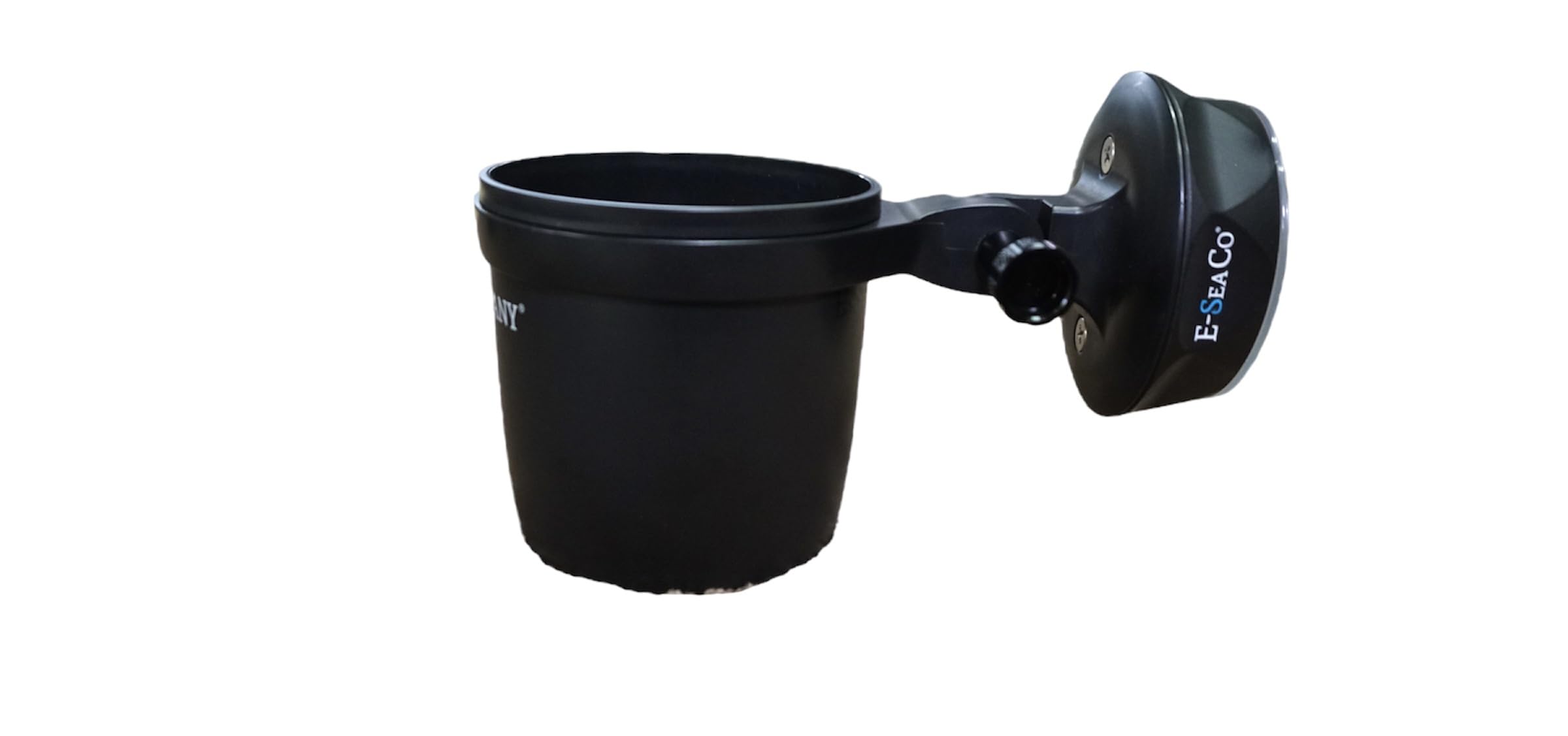 E-Sea Cup - Soporte de ventosa ajustable (negro). Soporte de ventosa resistente. Perfecto para barcos, kayaks, cuatrimotos, carritos de golf, caravanas, coches, mientras acampas y mucho