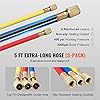 VEVOR 3-Way AC Diagnostic Manifold Gauge Set Fits for R134A, R22, R12, R502 Refrigerant, AC Gauge Set with 5 ft Hoses, Couplers, Can Tap for Car A/C System Automotive Air Conditioning Maintenance #3