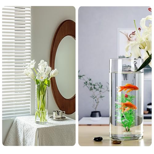 UDU Glass Vases for Centerpieces with 24 White Floating Candles 80000 Vase Filler 6 Pearl String Party Event Home Wedding Centerpieces for Tables Decorations - Image 9