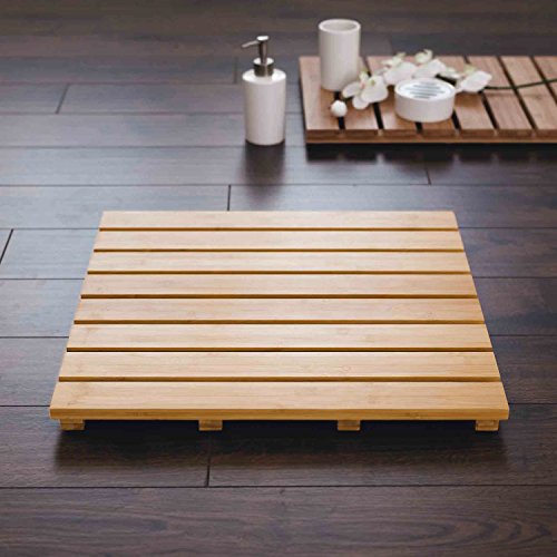 Ridder Grating 21105211 Bath Mat 52 x 52 cm Wooden Natural