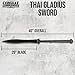 Combat Commander Thai Gladius Sword and Scabbard with Shoulder Harness-1065 Carbon Steel Blade, Penetrating Point, Hard-Coat Finish, Nylon Fiber Handle-Designed for Today's Warrior-Length 40