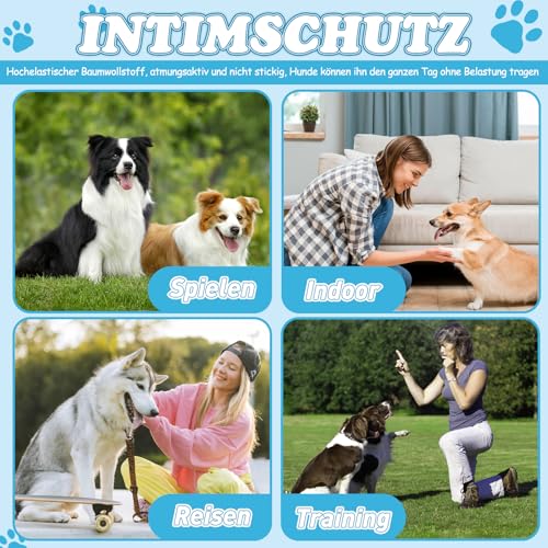 3 Stück Wiederverwendbare Hundewindeln,Hochabsorbierend Höschen für weibliche Haustiere,Hygienische Waschbare Windel Hund,Windeln für Hündinnen bei Läufigkeit und Inkontinenz (s, Muster 3)