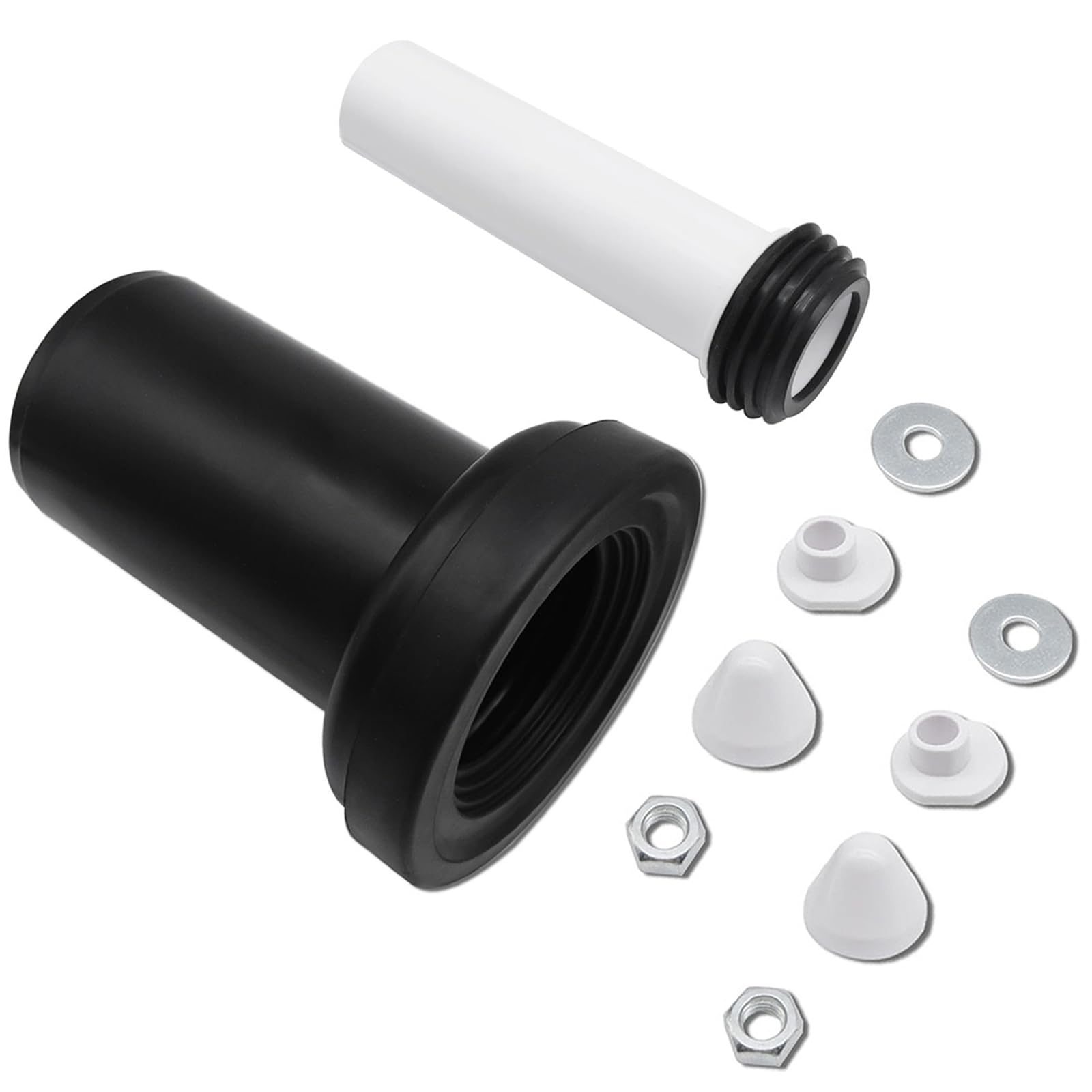 Kit de raccordement pour cuvette suspendue, compatible avec Geberit (152.426.46.1), comprenant un tuyau d'évacuation et un tuyau de remplissage, avec joints.