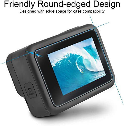 Image of M.G.R.J Tempered Glass Screen Protector for GoPro Hero 8 (Set of 2 Glass & 1 Screen Guard) (Transparent)