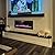 Electactic Electric Fireplace 42 inch, Recessed and Wall Mounted Electric Fireplace with Remote Control, Fireplace Heater, Linear Fireplace with Timer, Adjustable Flame Color, 750w/1500w, Black