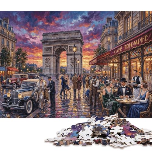 Arc de Triomphe Puzzle en Bois 500 Pièces Adultes Et Enfants,Déco Murale,Anti-Stress,Premium,Bois Impressionniste,Défi, Jeu Éducatif,Dès 14...