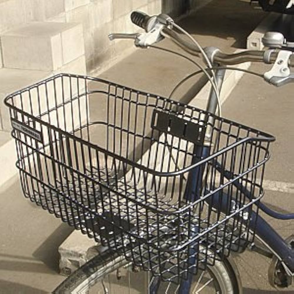 Amazon | 自転車用前かご ワイドタイプ ガンメタ | センタン