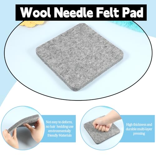 Image of Aeaocvo Needle Felting Pad, Grey Sponge Pad, 6x6 in Needle Felting Mat for Any Wool Felt Supplies